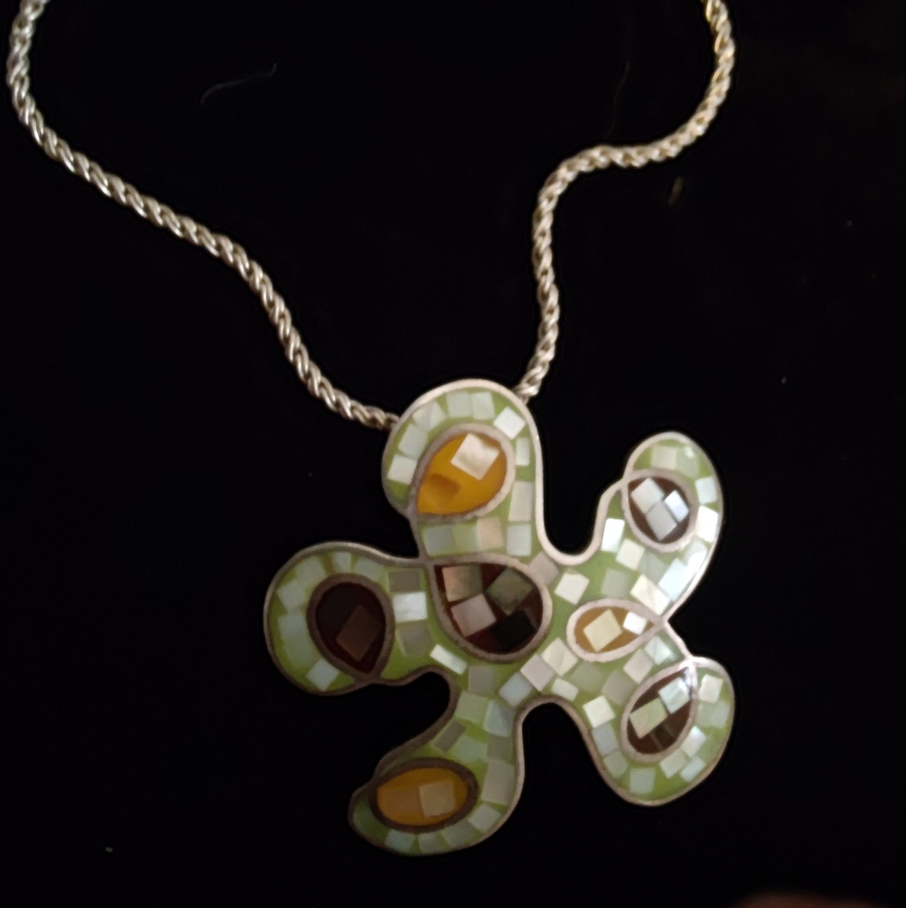 Vintage Artisan Sterling silver Necklace